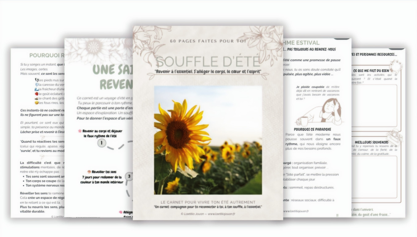 Carnet bien-être Souffle d'été à imprimer