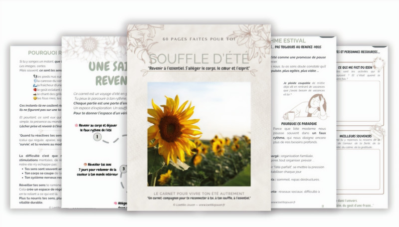 Souffle d’été, un carnet pour ralentir